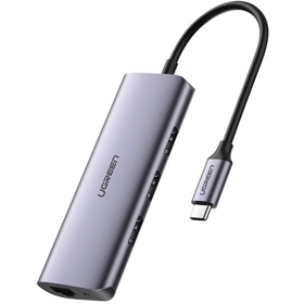 UGREEN 60718 USB-C to 3 x USB 3.0+RJ45+Micro USB Multifunction