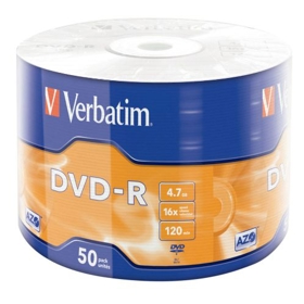 შეკვრა დისკების 50-ცალიანი DVD-R DATALIFE 16x 50PKSp.WrapMattSilver (43791/შ) Verbatim 023942437918