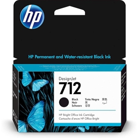 3ED70A HP 712 38ml Black Ink Cartridge