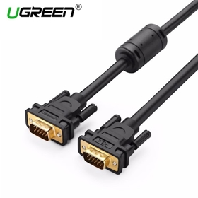 VGA კაბელი UGREEN VG101 (11633) VGA Male to Male Cable 10m (Black)