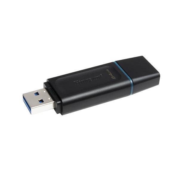 ფლეშ მეხსიერება USB Flash Drive/ 64GB/ kingston DTX 64GB USB3.2 Gen 1 DataTraveler Exodia (Black + Teal)