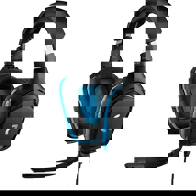 G432, LOGITECH  Wired Gaming Headset 7.1 - LEATHERETTE - BLACK/BLUE - USB  981-000770