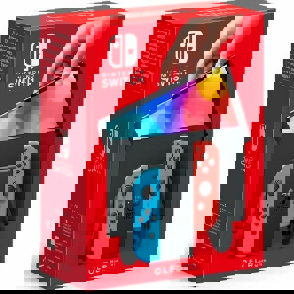 Nintendo Switch Console with OLED  Neon Red & Blue   \Switch