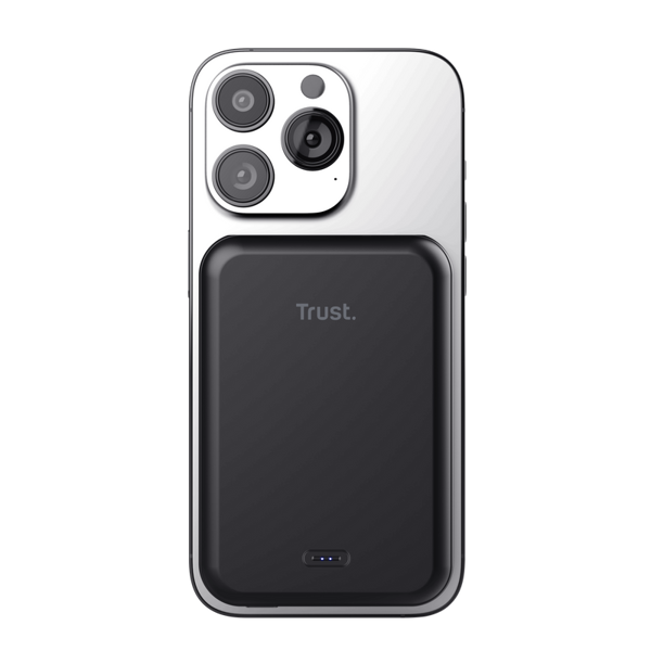 24877 TRUST MAGNO WRLS 5000MAH POWERBANK BLACK