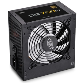 კვების ბლოკი DQ750ST, Deepcool, 750W real power supply with 80Plus Gold Certified and 120mm FDB Bearing PWM fan