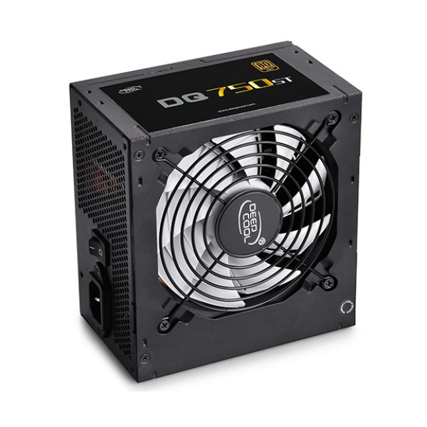 კვების ბლოკი DQ750ST, Deepcool, 750W real power supply with 80Plus Gold Certified and 120mm FDB Bearing PWM fan