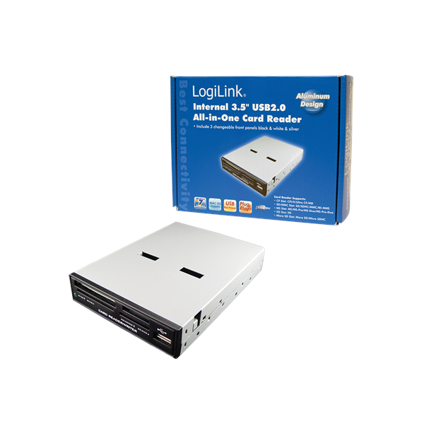 Logilink CR0005C Cardreader USB 2.0 54 IN 1, internal 3,5
