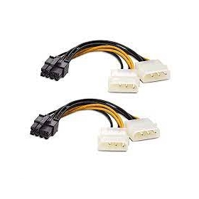 კვების გადამყვანი KD-SATA001, Kingda, VGA 8PIN TO 2x4PIN molex female power adapter