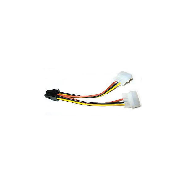 KD-SATA001, Kingda1, VGA 8PIN TO 2x4PIN molex female power adapter