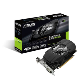 PC Components/ Video Adapter/ PCI Express 4GB/ Asus  PH-GTX1050TI, , 4GB, DVI, HDMI, Display Port GDDR5 ,