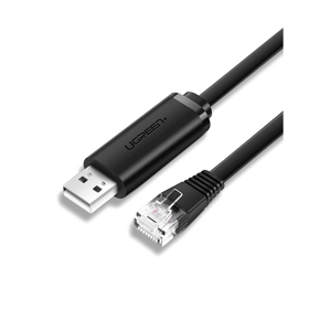 USB LAN კაბელი UGREEN CM204 (50773) USB to RJ45 Console RS232 Cable Serial Adapter for Router 1.5m USB RJ 45 8P8C Console Converter USB Cable