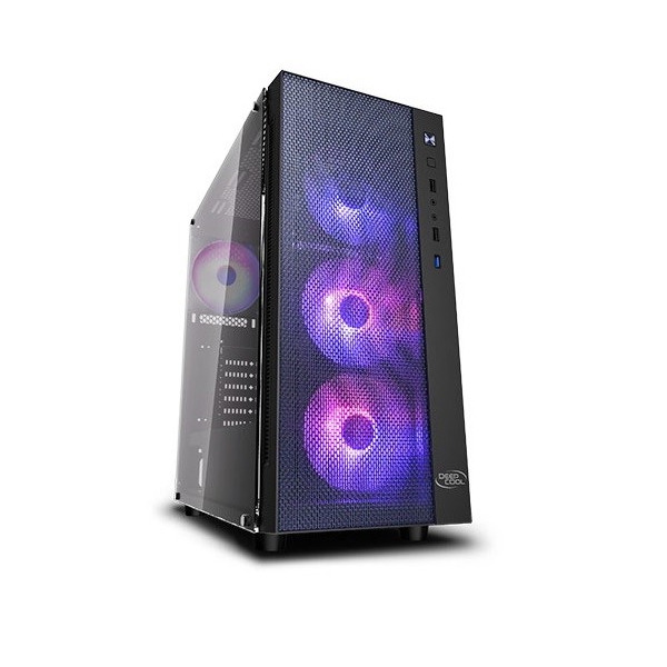 კომპიუტერის ყუთი  MATREXX 55 MESH ADD-RGB 4F,  DEEPCOOL  ATX Mid-Tower Case 140mm×3/120mm×3, A-RGB fan