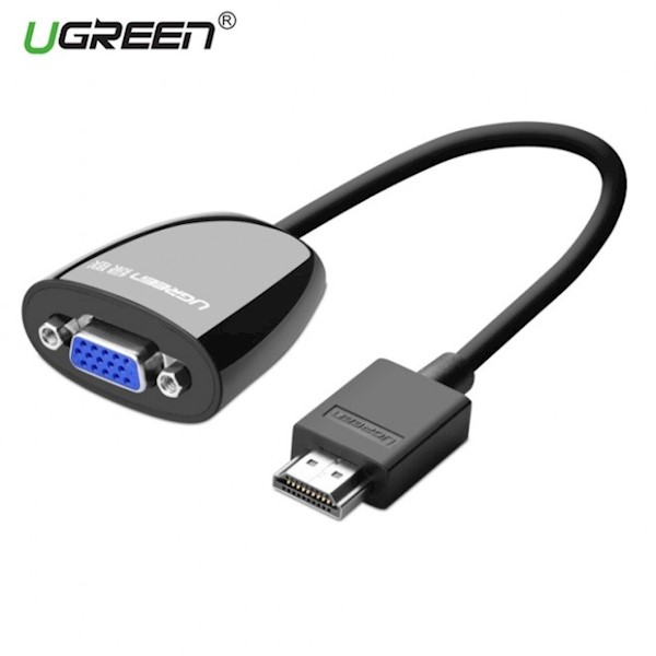 ადაპტერი UGREEN MM105 40253 HDMI to VGA converter without Audio Black