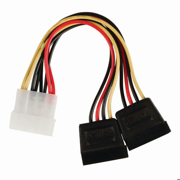 Molex to 2x sata power adapter