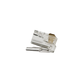 6P4C PLUG, FOR FLAT CABLE, SUITABLE STRANDED WIRE, 3U", 94-V2 (RJ11)