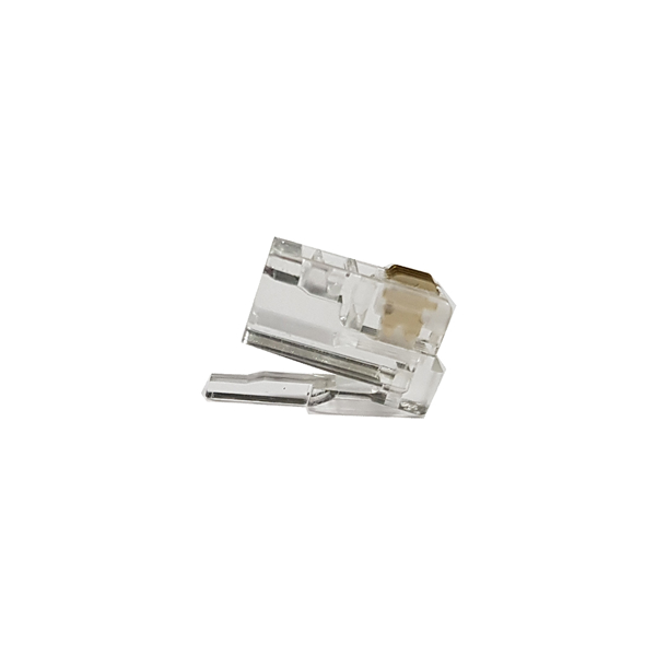 6P4C PLUG, FOR FLAT CABLE, SUITABLE STRANDED WIRE, 3U", 94-V2 (RJ11)