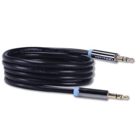 VENTION VAB-A09-B300 3.5mm Male to 2.5mm Male Audio Cable 3M Black Metal Type