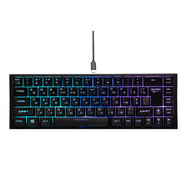 2E GAMING Keyboard KG350 RGB 68key USB Black Ukr