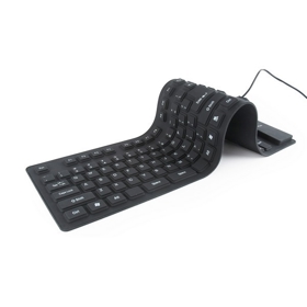 კლავიატურა: Gembird KB-109F-B Flexible keyboard USB + PS/2 combo black