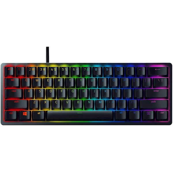 Razer Gaming Keyboard Huntsman Mini Purple Switch USB RU RGB, Black