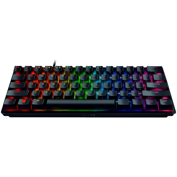 Razer Gaming Keyboard Huntsman Mini Purple Switch USB RU RGB, Black