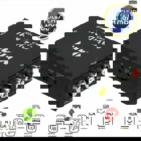 RCA AV to HDMI HD Converter Composite CVBS Video Adapter Wii NES SNES (144120704120