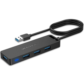 VENTION CHLBD 4-Port USB 3.0 Hub With Power Supply 0.5M Black
