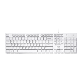 კლავიატურა: Gembird KB-MCH-03-W Multimedia chocolate keyboard USB US layout white