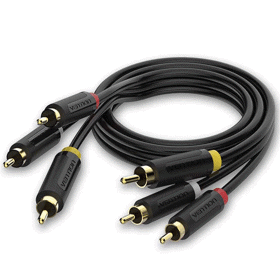 VENTION BCABG 3RCA Male to 3RCA Male AV Cable 1.5M Black