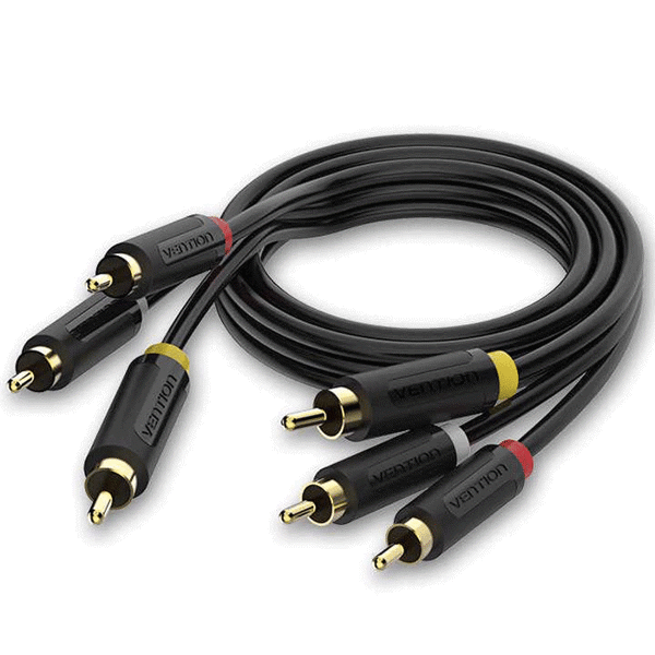 VENTION BCABG 3RCA Male to 3RCA Male AV Cable 1.5M Black