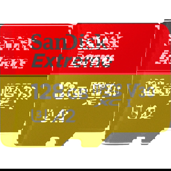 Flash Card/ SanDisk Extreme 128GB microSDXC UHS-I Memory Card W/O Adapter Up to 190MB/s (SDSQXAA-128G-GN6MN)