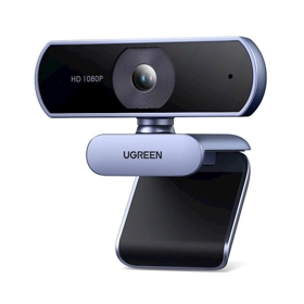 ვებკამერა UGREEN 15728, 2Mp, FHD, Built-in Microphone, Webcam, Gray/Black
