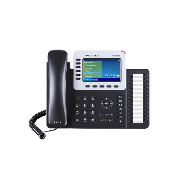 GXP2160 Grandstream GXP2160, 6-line Enterprise HD IP Phone, 480x272 TFT color LCD, 24+6 speed keys,