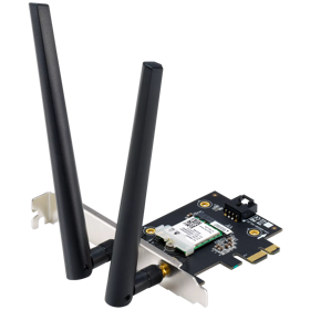 Network Active/ PCI Lan Adapter/ ASUS/ PCE-AX3000  Dual Band PCI-E WiFi 6 (802.11ax). Supporting 160MHz, Bluetooth 5.0, WPA3 network security, OFDMA