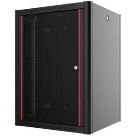 MIRSAN 9U W=600MM D=600MM WALL TYPE NETWORK CABINET BLACK DISASSEMBLED