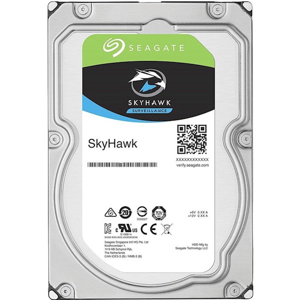 მყარი დისკი ST8000VX004, Seagate SkyHawk (Surveillance)  3.5" SATA 6Gb/s 8TB 5900rpm