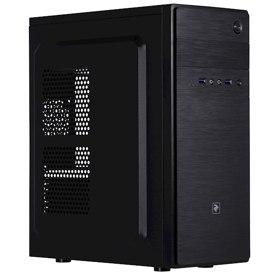 2E Computer case ALFA (E183-400) MidT, PSU 2E ATX400W, 2xUSB3.0,metal perforated (side panel),black