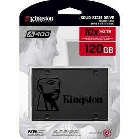 მყარი დისკი SA400S37/120GB, Kingston A400 SATA 3 2.5 SSD , SATA III - 6Gb/s, 500 MB/s 320MB/S write(40tb)