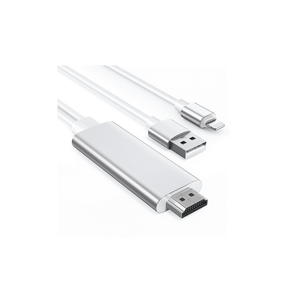 Choetech LH0020 USB Video Cable Lightning to HDMI Adapter 1.8m White