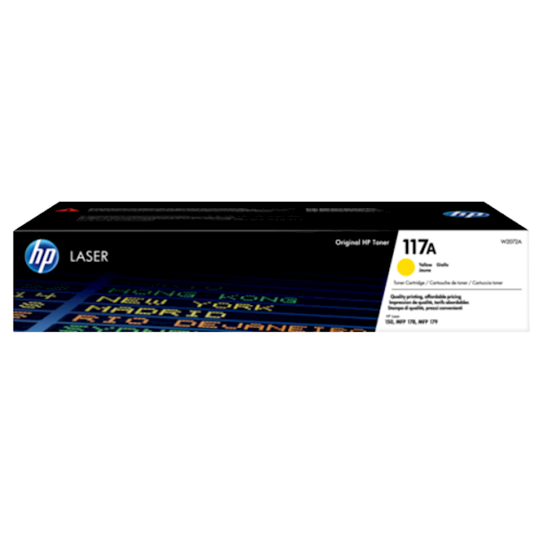 W2072A HP 117A Ylw Original Laser Toner 