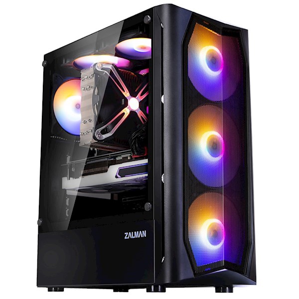 Zalman Computer case N4 REV.1, without PSU, 1xUSB3.0, 2xUSB2.0, 3x140mm RGB fans, 3x120mm RGB fans, TG Side Window, ATX, Black