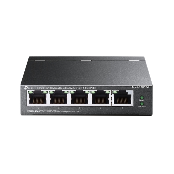 ქსელის გამანაწილებელი TL-SF1005P, TP-Link,5-Port 10/100Mbps Desktop Switch with 4-Port PoE