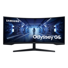 Monitor/ Samsung/ Odyssey G5 LC34G55TWWIXCI Curved 34"  3,440 x 1,440 1ms 165Hz