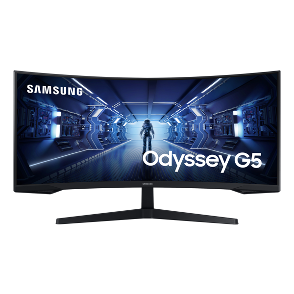 Monitor/ Samsung/ Odyssey G5 LC34G55TWWIXCI Curved 34"  3,440 x 1,440 1ms 165Hz