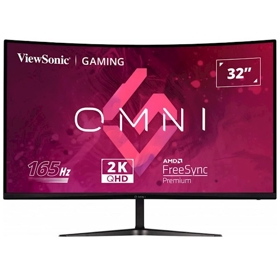 Monitor/ ViewSonic/ ViewSonic Omni VX3218C-2K 32 Inch Curved 1ms 1440p 165hz Gaming Monitor with FreeSync Premium, Eye Care, HDMI and Display Port,