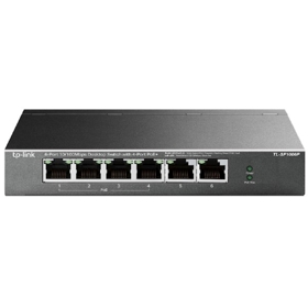 ქსელის გამანაწილებელი TL-SF1006P, TP-Link,6-Port 10/100Mbps Desktop Switch with 4-Port PoE+