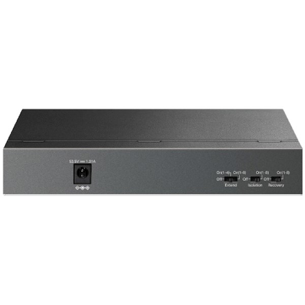 ქსელის გამანაწილებელი  LS109P, TP-Link, 9-Port 10/100Mbps Desktop Switch with 8-Port PoE+
