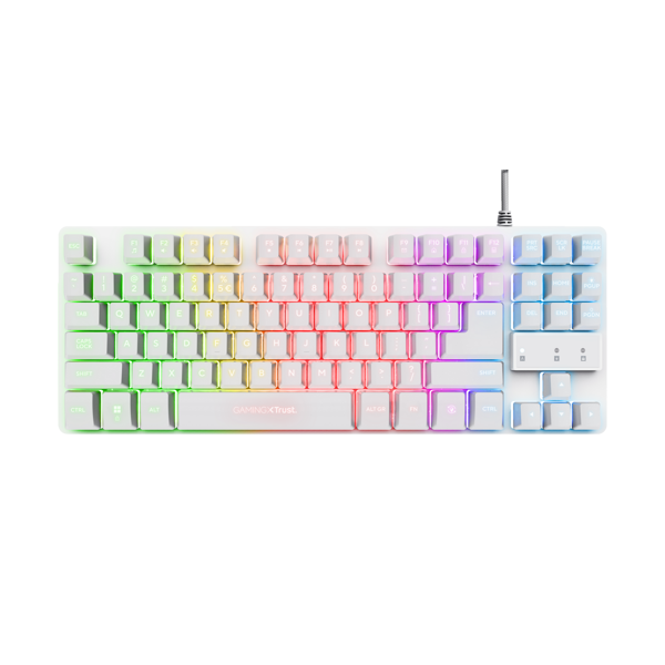 24737 TRUST Compact metal gaming keyboard with multicolour LED GXT 833W THADO