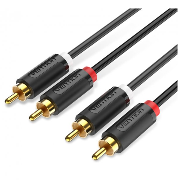 VENTION BCMBG 2-Male to 2-Male RCA Cable 1.5M Black