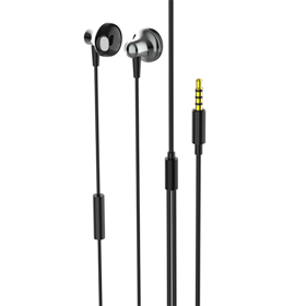 LDNIO ყურთსასმენი HP08 High Quality Wired Stereo Headset In Ear Earphone With microphone შავი